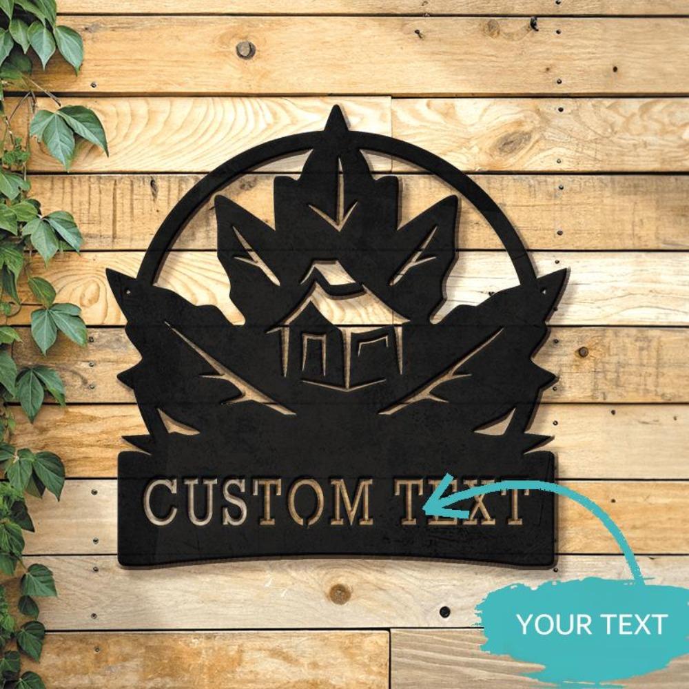 

Metal Easter Rabbit Wall Art, Maple Leaf Egg Hunt Design, Custom Name Plate, Spring Outdoor Sign, Easy Mount, Made to Order 12inch/30cm