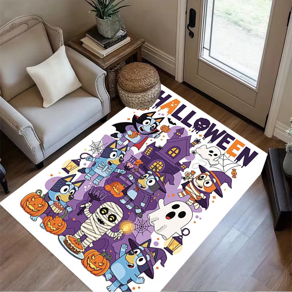 Halloween Night Adventure Area Rug Design for Dormitory Kitchen Study room Outdoor Anti-slip Rug Anime Office Decor