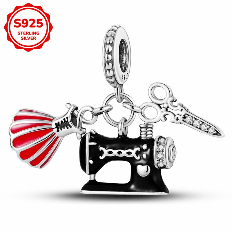 

925 Silver travel Airplane and luggage Charms Beads Fits 3mm Bracelet Necklace DIY Women Jewelry Gifts