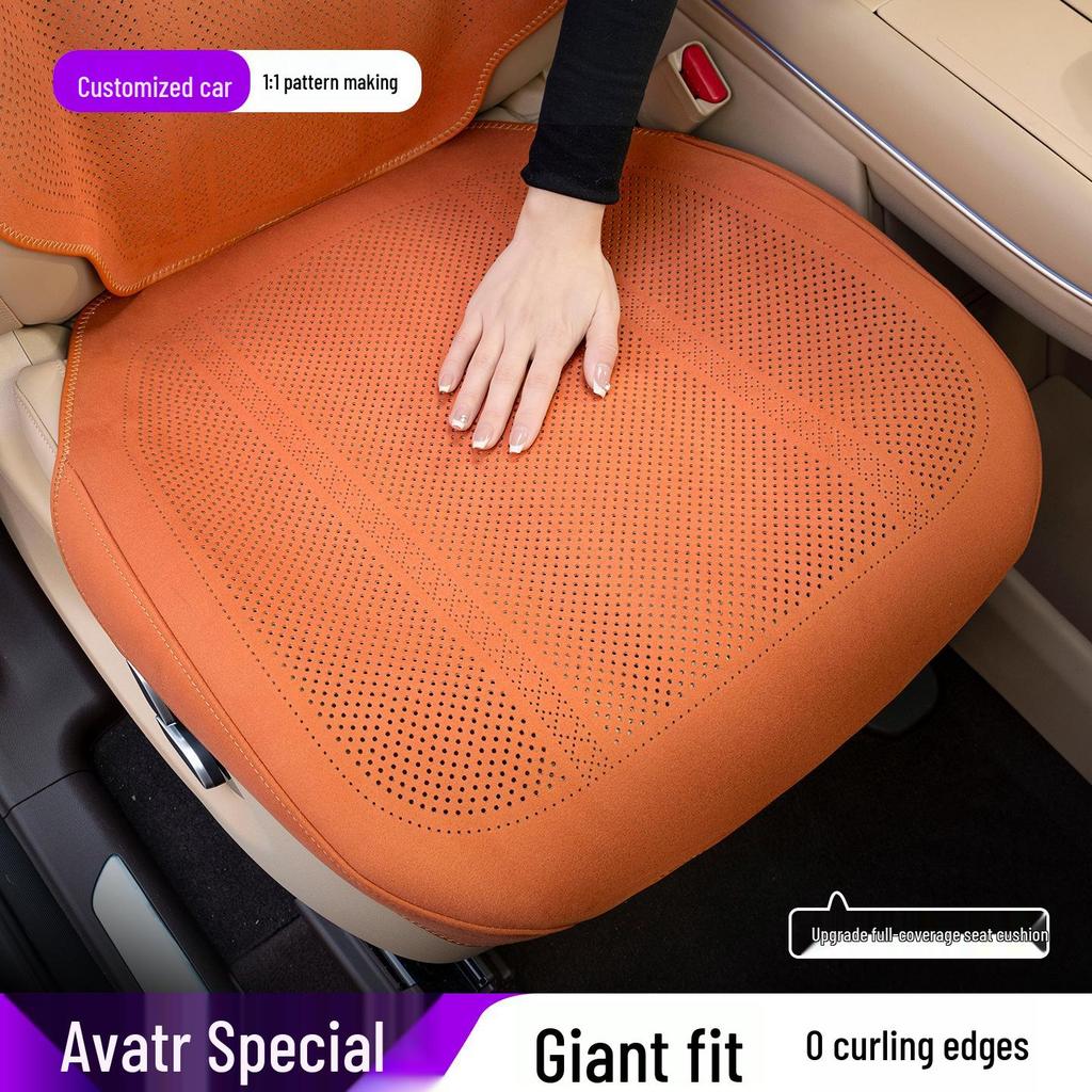 Avatr Universal Suede Seat Cushion: Front Row, Ventilated, All-Season Comfort