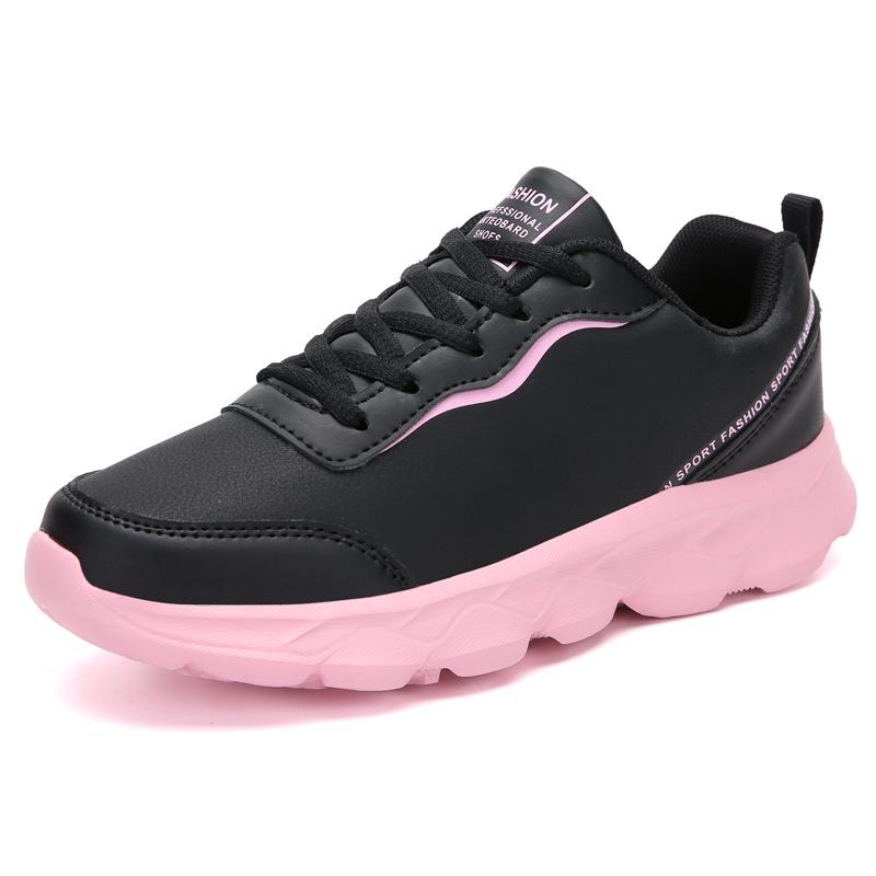 Womens Casual Shoes  New Design PU Leather Sneakers for Women Lightweight Trendy Trainers for Woman Fashion Running Shoes