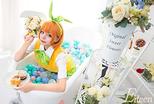 Eileen Quintessential Quintuplets Nakano Yotsuba Cosplay Wig, Heat-Resistant, Anime Wig, Disguise Wig for School Festivals [Includes Net]