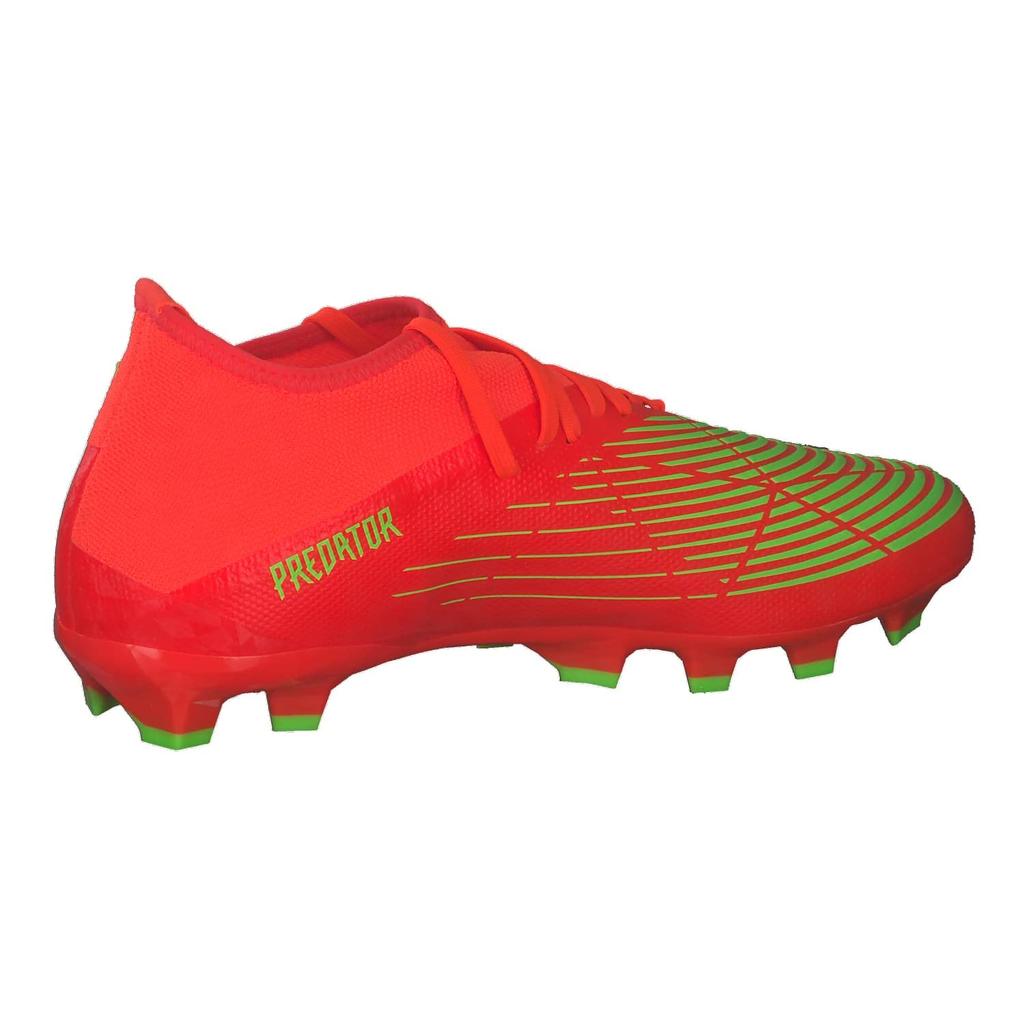 Adidas Predator Soccer Cleats for Dirt and Artificial Solar Solar Black Size Cm Edge.3 HG/AG Men's Turf, Red/Team Green/Core (GW0957), 28.0