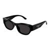 Balenciaga Grey Square Ladies Sunglasses Bb0389sk 001 55