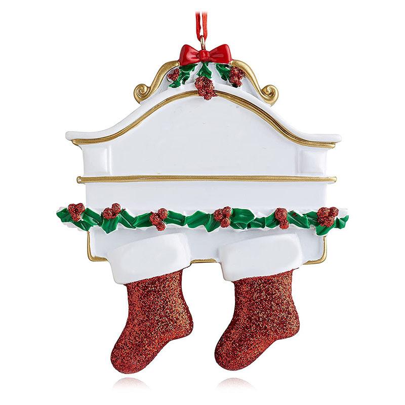 Christmas Resin Creative Stockings Family Nameplate Diy Christmas Ornament For Decor Home
