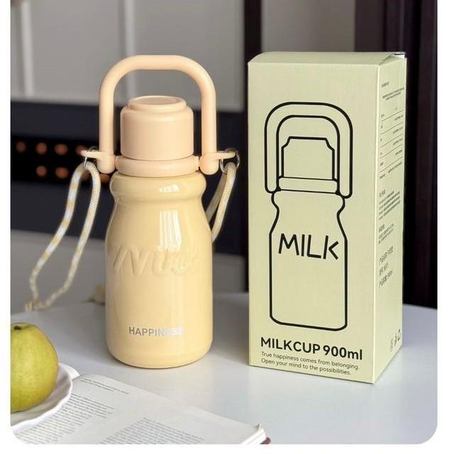 Modern Minimalist Insulated Travel Mug With Carrying Rope For Office And Outdoors