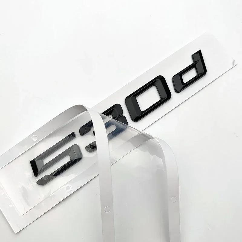3D ABS Logo 530d Emblem Letters Sticker Car Rear Trunk Badge Decal For BMW 5 Series E60 E39 F10 F11 E61 F07 G30 Auto Accessories