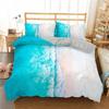 Luxury New 3D Print Beach Starfish Duvet Cover Set Queen Blue Cute Ocean Creatures Bedding Set Sea Shells Starfish Cover