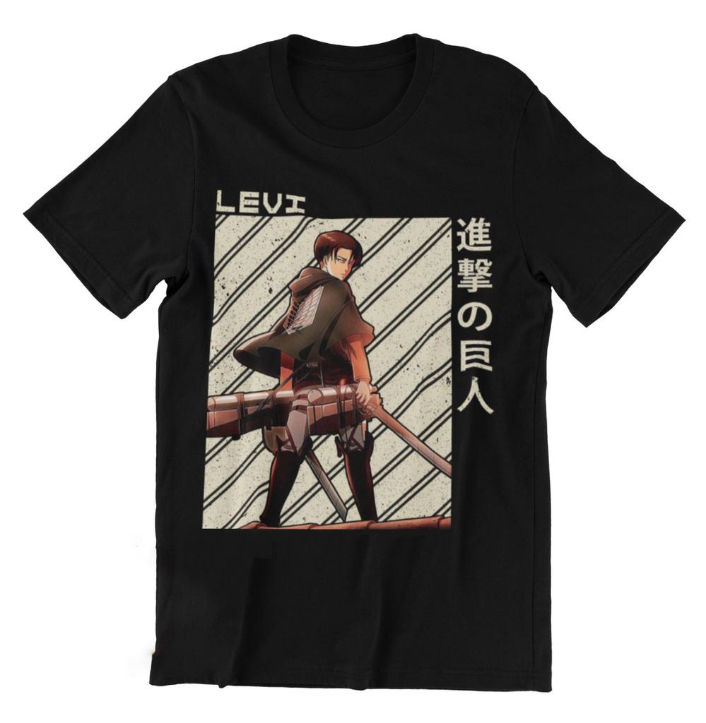Japanese Anime Attack on Titan Print T-shirt Men's Women's Overszied Casual Cotton Short Sleeves Wit Studio Anime Men's Clothing