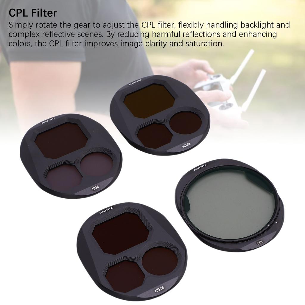 CPL ND8 ND16 ND32 Filter Set Suitable for DJI Mavic 4 Pro Drone Multi Layer Coating Optical Glass Lens Filter Set