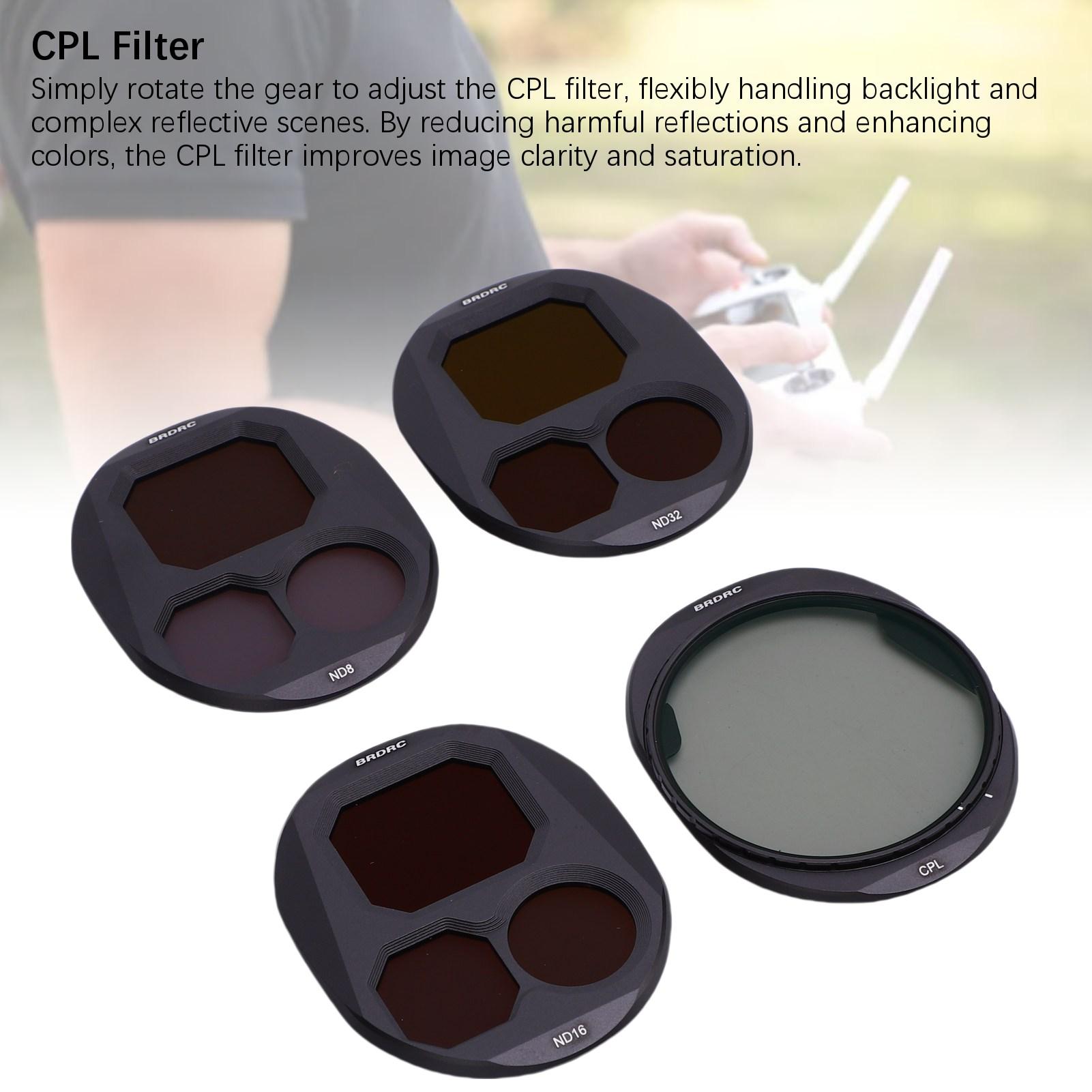 

CPL ND8 ND16 ND32 Filter Set Suitable for DJI Mavic 4 Pro Drone Multi Layer Coating Optical Glass Lens Filter Set