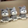 Cartoon Simulation Schnauzer Doll Plush Toy Puppy Dog Doll Children Soothing Rag Doll Girl Birthday Gift