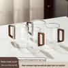 SHANGQI Heat-Resistant Borosilicate Glass Mugs, Set of 6