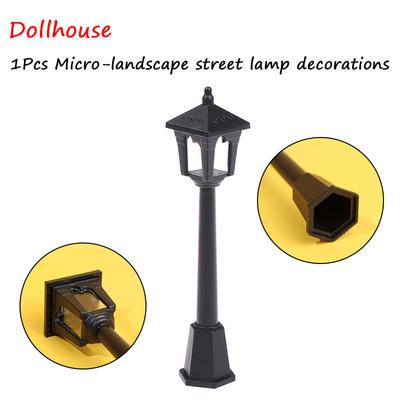 1ks mini lampy pouliční osvětlení mikroskopický model pro miniaturní dekoraci domečku pro panenky