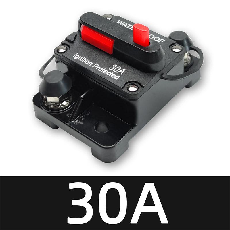 30A To 300A 12V-48V Circuit Breaker Power Protect Fuse Trolling with Manual Reset Waterproof Car Boat Manual 80A 100A 200A 250A