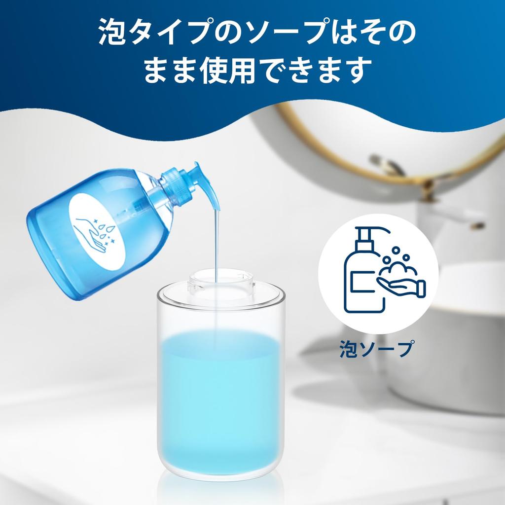 Eco4life Automatic Touchless Soap Dispenser – 400ml Foaming Hand Soap Dispenser for Bathrooms and Kitchens, Wall-Mounted or Tabletop, 4 Foam Volume Se