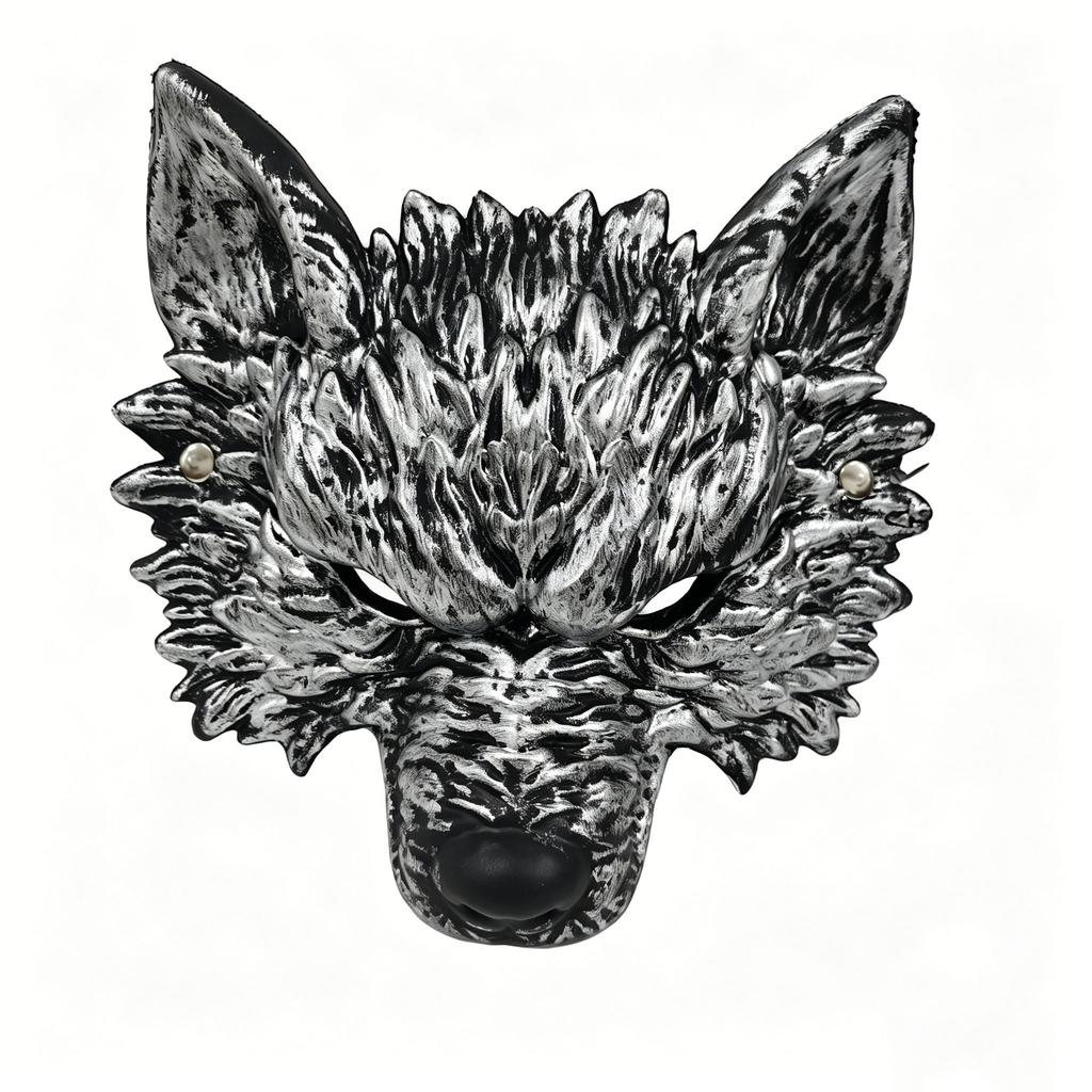 Realistic Werewolf Half Face Mask Gothic Horror Texture Adult Halloween Masquerade Carnival Cosplay Party Dress‑Up Prop