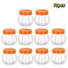 5/10 Pezzi Barattoli Portaconfetti a Forma di Zucca Senza BPA Contenitori Trasparenti in Plastica con Coperchi per Feste di Halloween a Casa