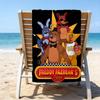 1pc Freddy Bear2 Beach Towel with Custom Name, Beach/Swimming/Bath/Picnic/Camping Towel, Suitable for Seaside Beaches
