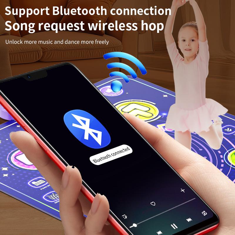 Non-Toxic Children Electronic Dance Mats With Or Without Led Lights Kids Toy Gifts Can Wireless Bluetooth Music Dance Mats Family Game Toy