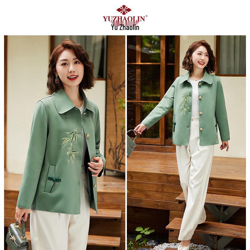 

Yuzhaolin Women s Embroidered Spring Autumn Jacket 4XL