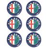 2/4/6 Pezzi Adesivo Emblema Tappo Serratura Portiera Auto Adesivo Protettivo per Alfa Romeo Giulia Stelvio Giulietta Spider GT 4C 8C Mito Brera Modifica