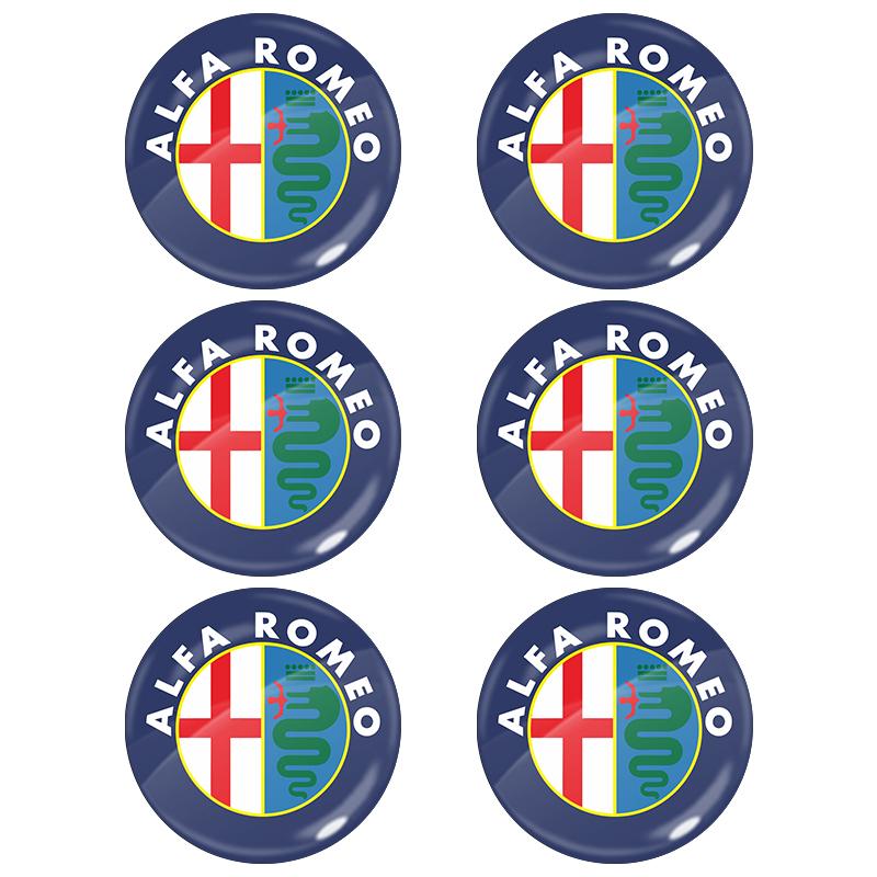 2/4/6 Pezzi Adesivo Emblema Tappo Serratura Portiera Auto Adesivo Protettivo per Alfa Romeo Giulia Stelvio Giulietta Spider GT 4C 8C Mito Brera Modifica