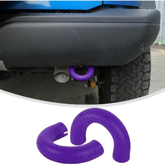 

Linskip Tow Hook D Ring Covers Compatible with 2021-2025 2026 Ford Bronco Accessories, Rear Bumper Tow Hook Rubber Sleeve Protectors for Bronco фиолетовый
