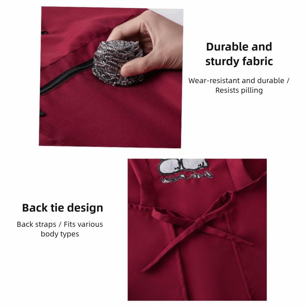 Anti-fouling Chef Apron Large Pockets Kitchen Cooking Smock Fashion Cooking Apron  for Kitchen