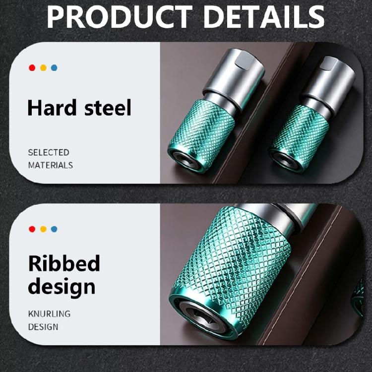 Metal Drill Bit Conversion Head with Knurled Sleeve for Household Repairs, Assembly Work and General Tool Use Daily