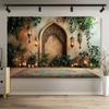 2D Moroccan Style Arch Backdrop Vintage Lantern Wedding Photo Studio Background