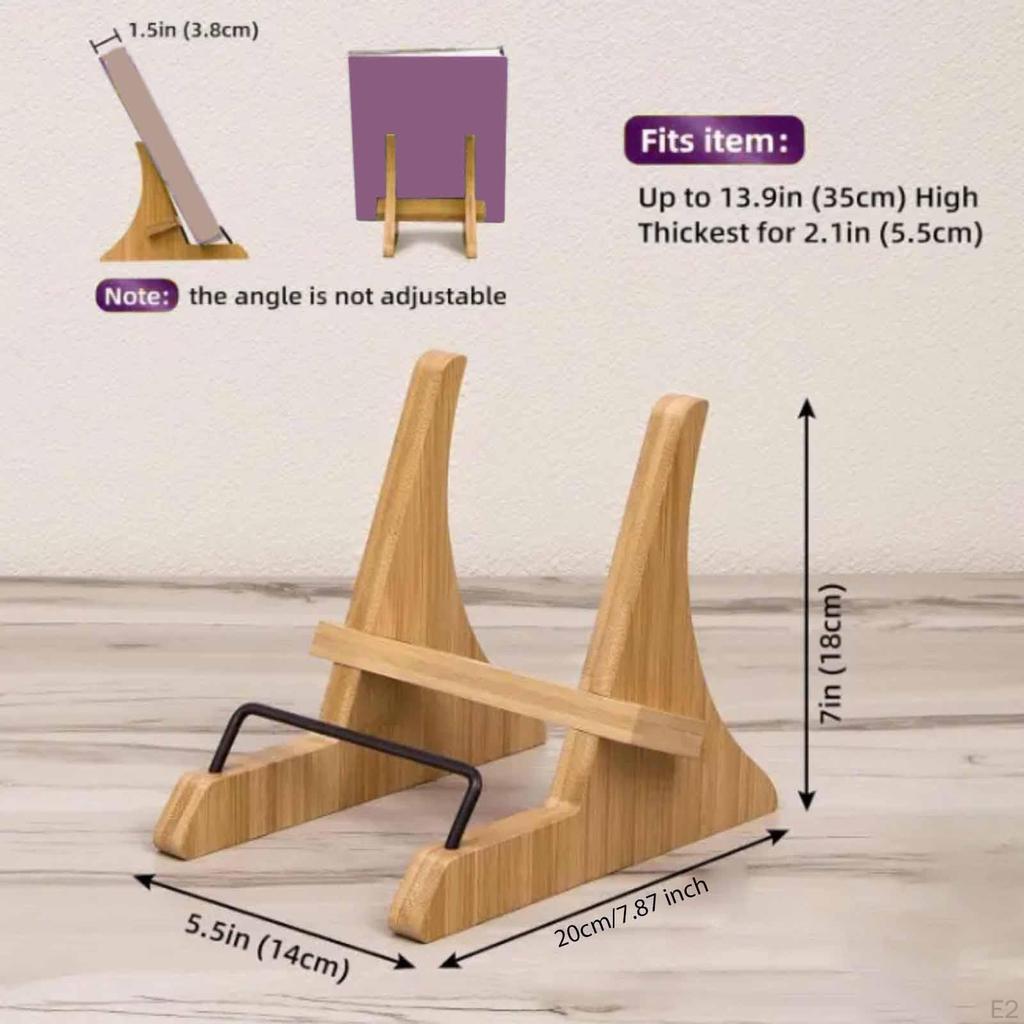 Kochbuchhalter aus Holz Buchständer Aufbewahrung Büro Zuhause Buchstützenständer für Foto Küche Arbeitsplatte