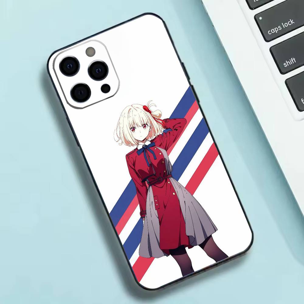 Lycoris Recoil Chisato Phone Case For iPhone 17, 16,15,14,13,12,11 X XR Plus,Others Soft Black Cover
