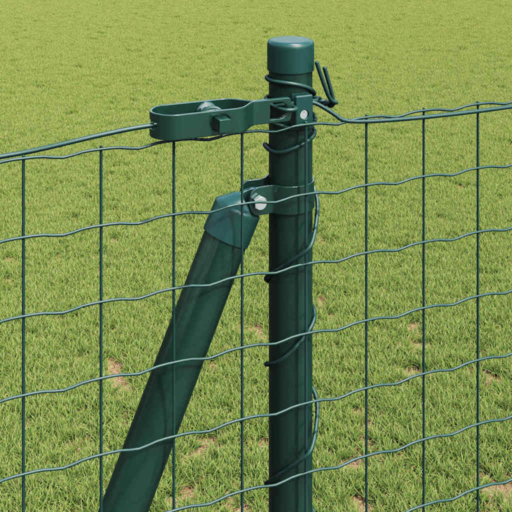 Fence Posts for Concrete Installation 7 Pieces Green