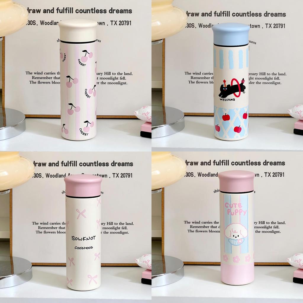 Cute 304 Stainless Steel Thermos Bottle With Leakproof Lid For Student Travel And Gift