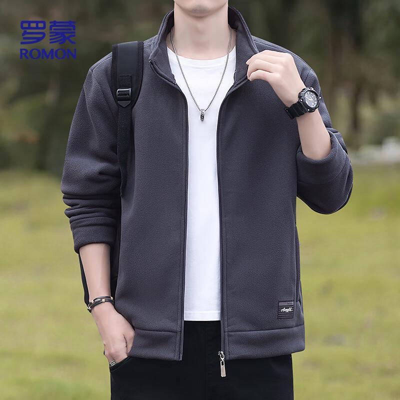 Romon Men's Z19 Fleece Lined Stand Collar Jacket