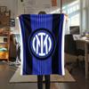 FC Internazionale Milano Flannel Blanket, High Quality Comfortable for All Seasons, Home Decor, Warmth and Comfort