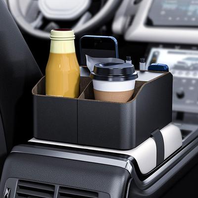 Auto Mittelkonsole Organizer Innenraumzubehör Schwarz Universal PU Leder Armlehne Aufbewahrungsbox