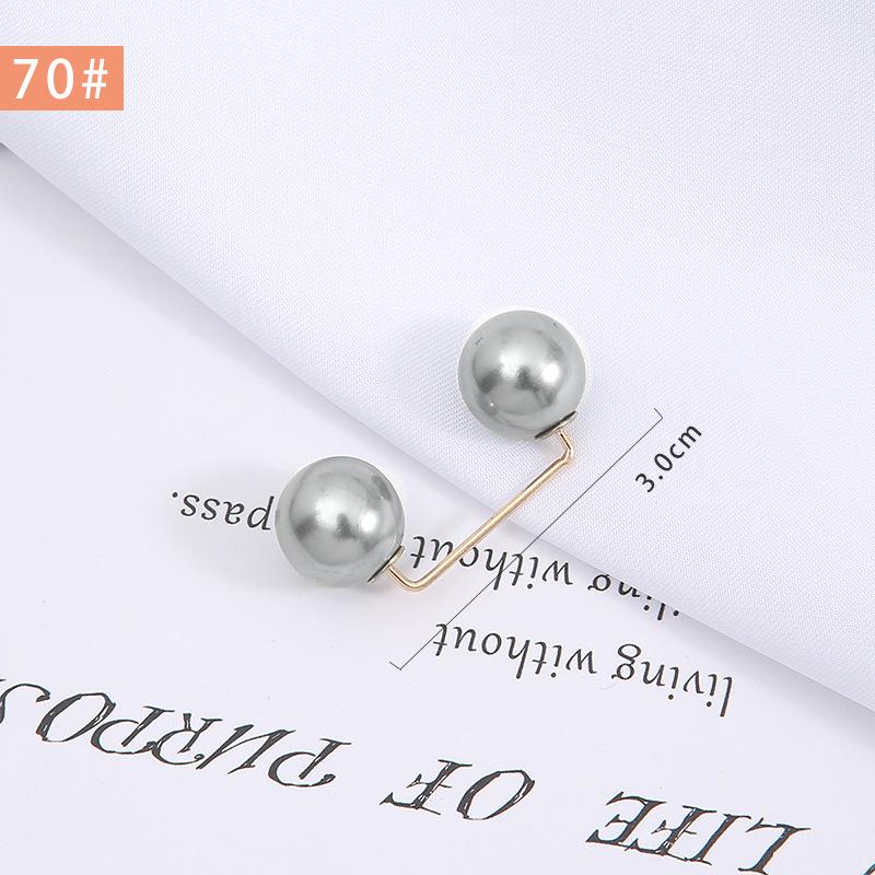 Pearl Anti-Exposure Brooch: Women's Waist-Cinching Pin & Clothing Decoration