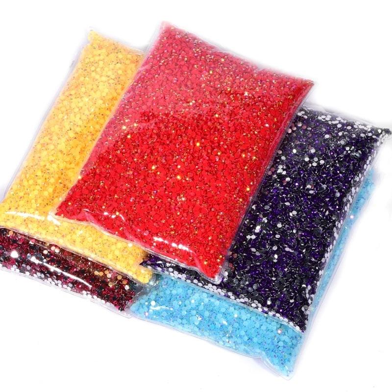 Jelly Resin Flat-Bottomed Diamond, Nail Art Beauty, Mobile Phone Case Decorative Rhinestone Diy Decorative Clothing Accessories