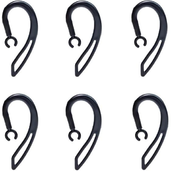 

Replacement Ear Hooks for Walkie Talkie Bluetooth Headset,Flexible Two Way Radio Earpiece Small Clamp Ear Loop Clips (Black&Clear, Set of 6) чёрный