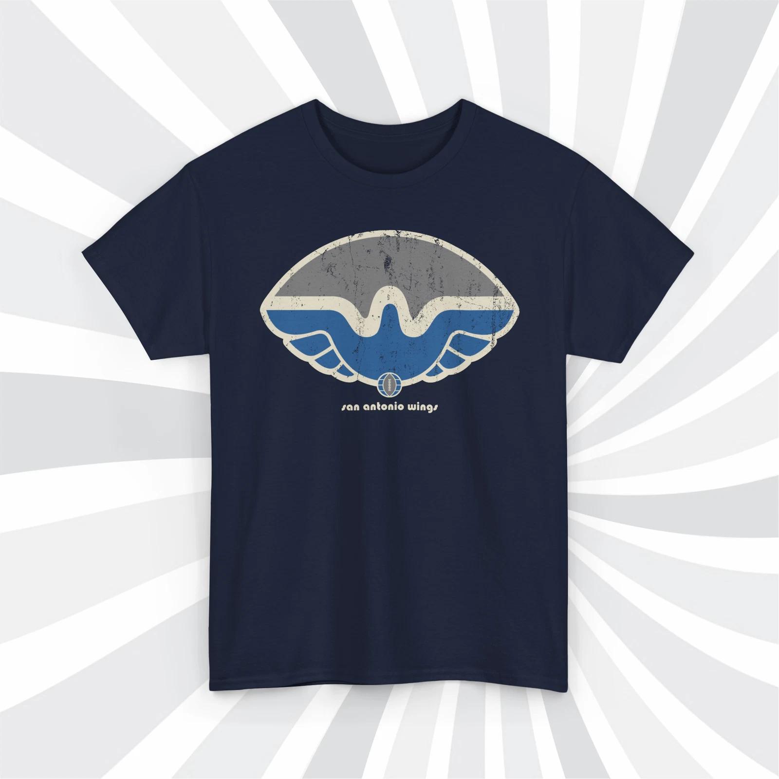 San Antonio Wings 1975 WFL Football Grunge Logo T shirt S