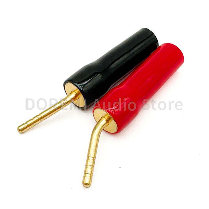 10PCS Banana Plugs Speaker Audio Connector Dual Screw Lock 24K Gold Plated HIFI Banana Connectors Jack for Sound Amplifier Wire