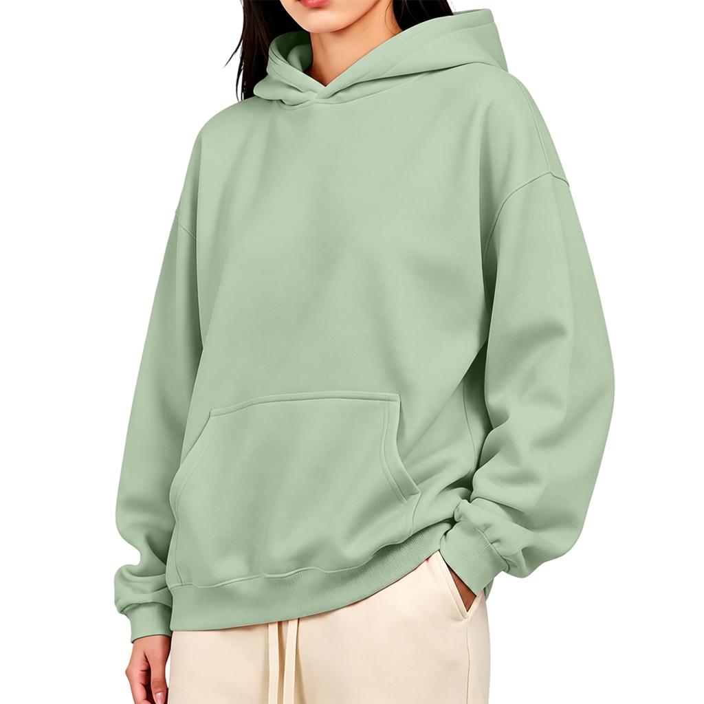 Damen Kapuzenpullover mit Tasche, Farbiger Pullover