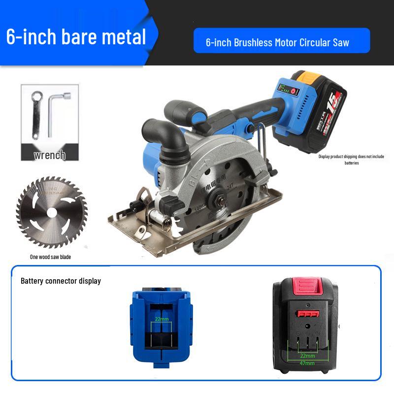 Rechargeable 5-Inch Circular Saw: Handheld Electric Saw for Wood, Marble Cutting - Multifunctional and Portable