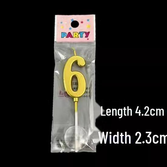Gold Long Number Birthday Cake Candles - Boxed for Children's First Birthday