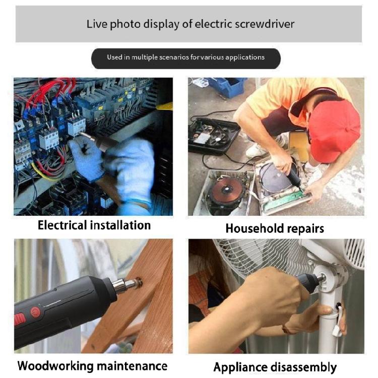 Electric Precisions Screwdriver Set Rechargeable Battery Screwdriver Handheld Power Tool For Electronics
