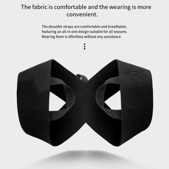 Open Shoulder Assist Strap Adjustable Heavy-Duty Chest Strap Back Straightening Strap for Bench