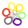 10Pcs Multipurpose Stretchable Wristband Keychain Spring Flexible Spiral Elastic Band Bracelet Key Holder Ring For Sauna Gym Outdoor Sports Hair Rings