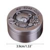 Baby First Tooth Chest Holder Round Shaped Metal Artcraft Trinket